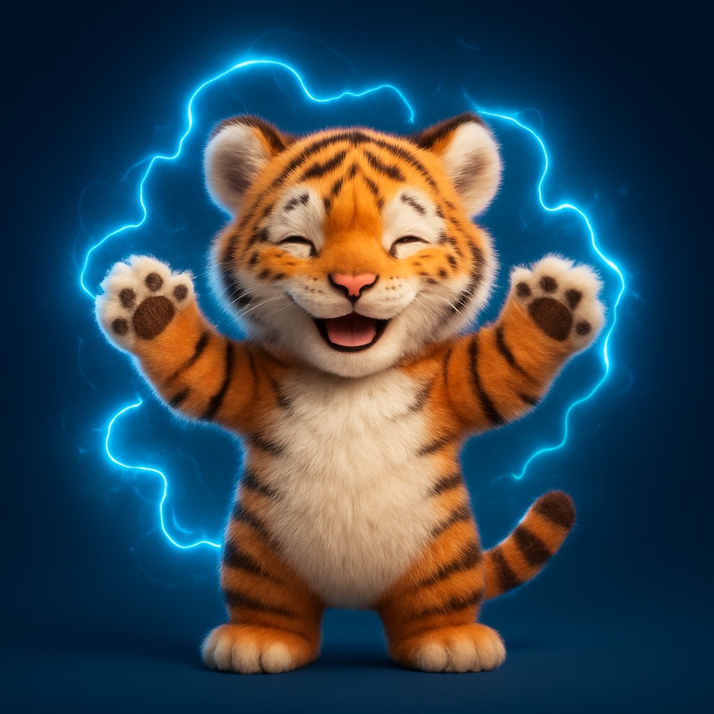একটি মিষ্টি কার্টুন বাঘছানার বাচ্চা jetbuzz-এ লগইন করার পরে একটি জাদুকরী আলো জ্বলে ওঠে।