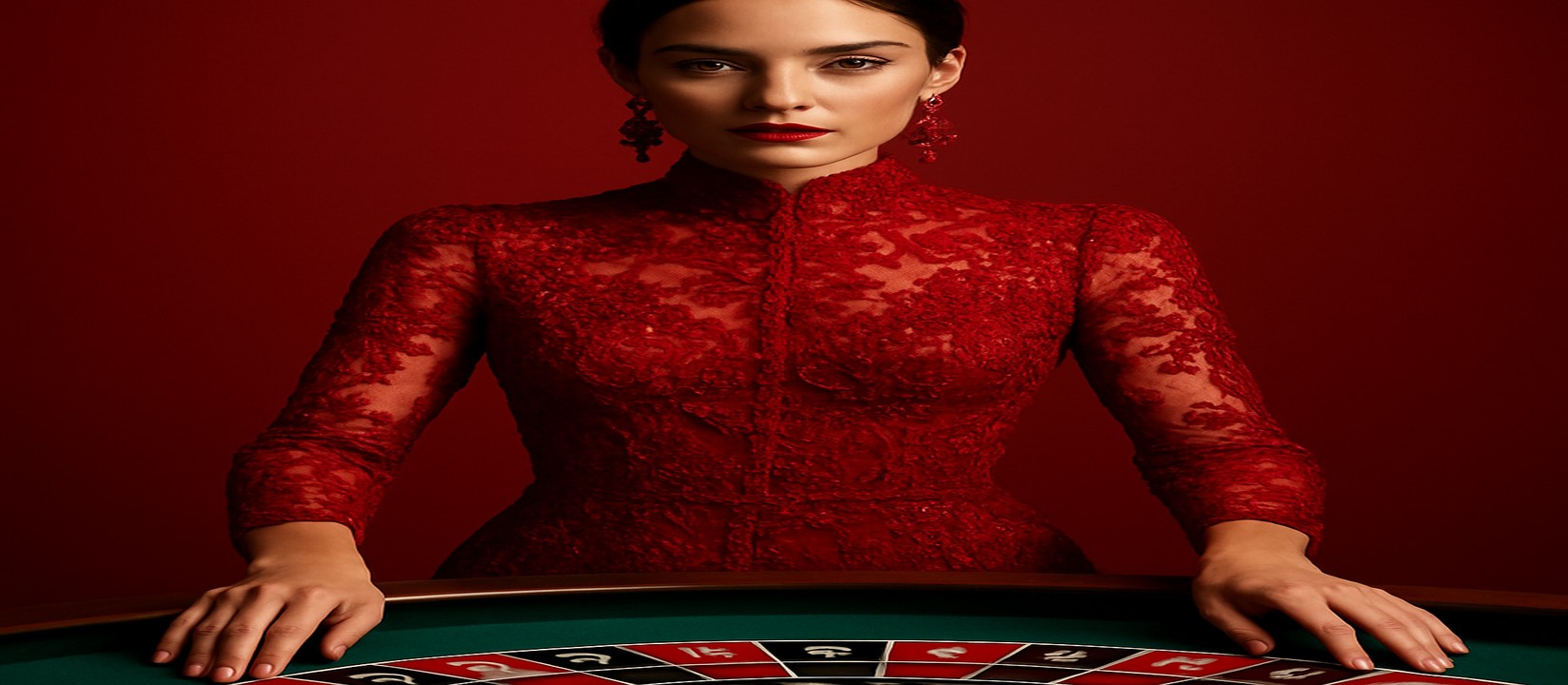 একটি গেমিং প্ল্যাটফর্মে লাল পোশাক পরা এক মার্জিত নারী jetbuzz-এ দ্রুত ও নিরাপদ লগইনের প্রস্তাব দেন।